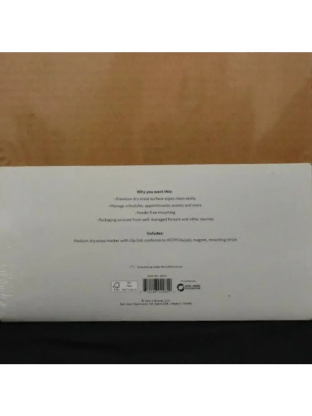 U Brands 11x14 Magnetic Dry Erase Monthly Calendar White Contempo Frame New